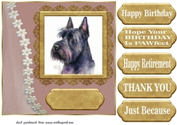 Framed Scottish terrier card front 6