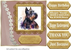 Framed Scottish terrier card front 8