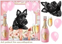 Scottish terrier Birthday card front