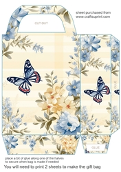 Wildflower gingham floral gift bag 1