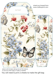 Wildflower gingham floral gift bag 6