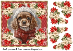 Christmas pup in jumper card front 1