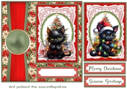 Christmas kitty card front 1