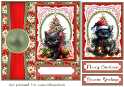 Christmas kitty card front 3