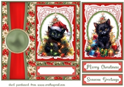 Christmas kitty card front 4
