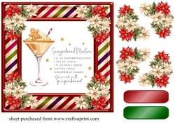Gingerbread Martini Christmas cocktail card front