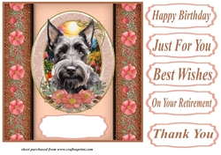 Scottish terrier oval frame card front 3