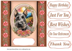 Scottish terrier oval frame card front 5