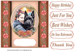Scottish terrier oval frame card front 7
