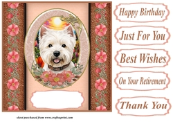Westie oval frame card front 1