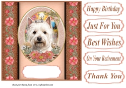 Westie oval frame card front 2