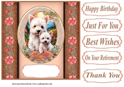 Westie oval frame card front 3
