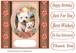 Westie oval frame card front 4