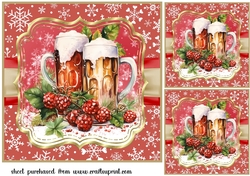 3 Christmas cheers card front/toppers 10