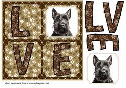 LOVE Scottish terrier card front 2