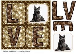 LOVE Scottish terrier card front 3