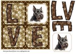LOVE Scottish terrier card front 5