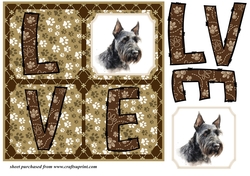 LOVE Scottish terrier card front 7