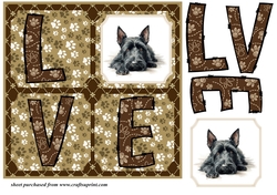 LOVE Scottish terrier card front 8