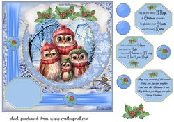 Framed Christmas family card front 15