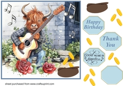 Highland Busker card front 11