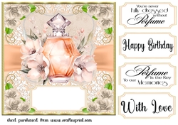 Peach perfume card front 2