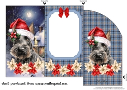 Scottish terrier Christmas money wallet(no verse) 1