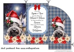 Christmas Scottish terrier money/voucher wallet(with verse) 3