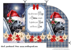 Christmas Scottish terrier money/voucher wallet(with verse) 5