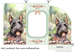 Scottish terrier in garden money/voucher wallet 1