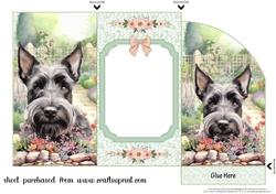 Scottish terrier in garden money/voucher wallet 2