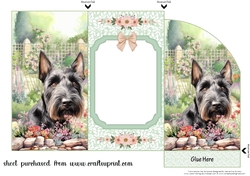 Scottish terrier in garden money/voucher wallet 4