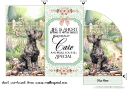 Scottish terrier in garden money/voucher wallet (with verse)5