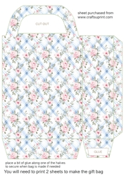 Gingham rose gift bag 1