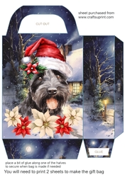 Christmas Scottish terrier gift bag 1