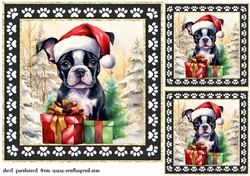 3 Framed Christmas pup card front/toppers 4