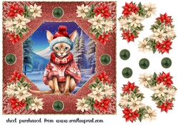 Christmas cat card front 1