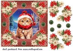 Christmas cat card front 2