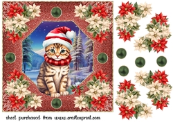 Christmas cat card front 9