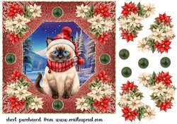 Christmas cat card front 10