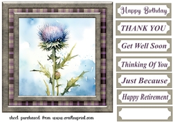 Tartan thistle card front 2