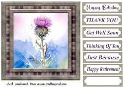 Tartan thistle card front 4