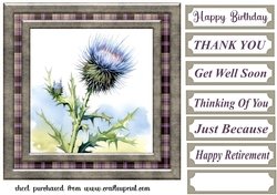 Tartan thistle card front 9