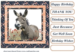 The happy donkey card front 3