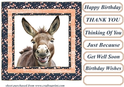 The happy donkey card front 10