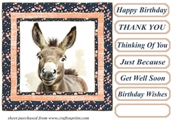 The happy donkey card front 11