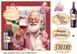 Male vineyard Birthday card front 3