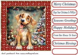 Christmas pooch in a tangle card front 4