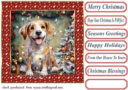 Christmas pooch in a tangle card front 7