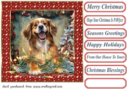 Christmas pooch in a tangle card front 9